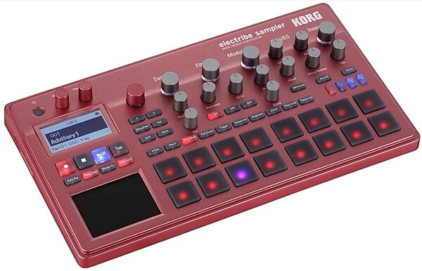 Korg Electribe Sampler Music Production Station, Red, Red Angle