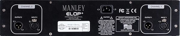 Manley ELOP Plus Stereo Electro-Optical Compressor, Back
