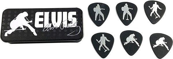 Dunlop EPPT09 Elvis Silhouette Collectible Picks, New, Action Position Back