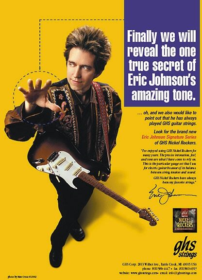 GHS Eric Johnson Nickel Rockers Electric Guitar Strings, Ad