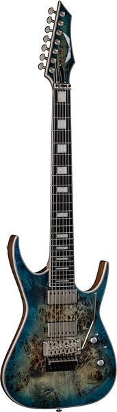 Dean Exile Select FR 7 Burl Poplar Electric Guitar, with Floyd Rose Tremolo, Action Position Back