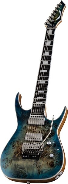 Dean Exile Select FR 7 Burl Poplar Electric Guitar, with Floyd Rose Tremolo, Action Position Back