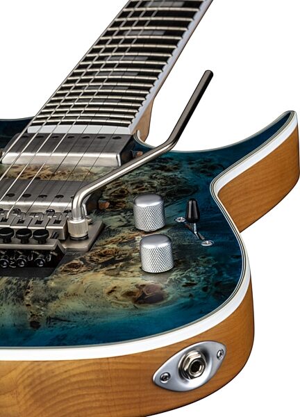 Dean Exile Select FR 7 Burl Poplar Electric Guitar, with Floyd Rose Tremolo, Action Position Back