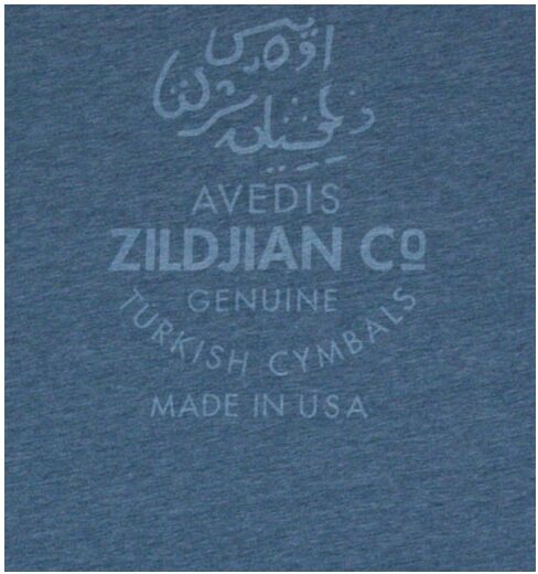 Zildjian Heathered Blue T-Shirt, Logo
