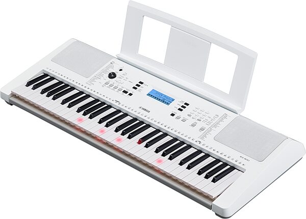 Yamaha EZ-300 Full-Size Lighted Personal Keyboard, 61-Key, With Yamaha PA-130 Power Supply, Action Position Back