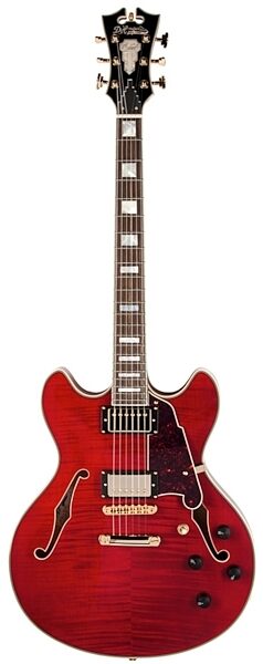 D'Angelico EXDC Semi-Hollowbody Electric Guitar (with Case), Cherry