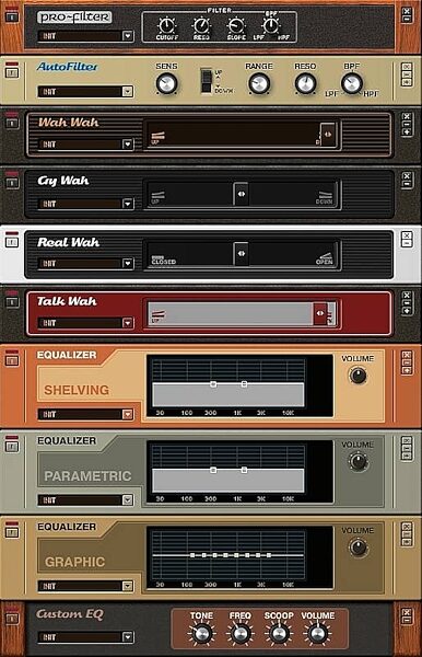 Native Instruments Guitar Rig Software Edition (Macintosh and Windows), Filter Effects