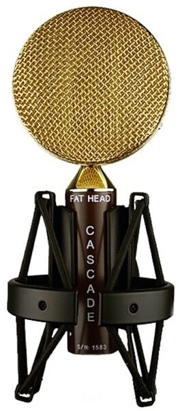 Cascade Microphones 98GL Fat Head Short Ribbon Microphone with Lundahl LL2912 Transformer, Brown and Gold