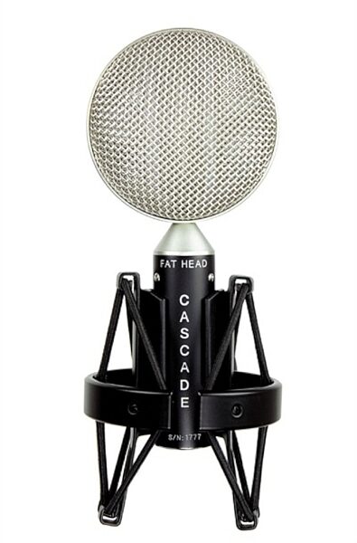 Cascade Microphones 98GL Fat Head Short Ribbon Microphone with Lundahl LL2912 Transformer, Black and Silver