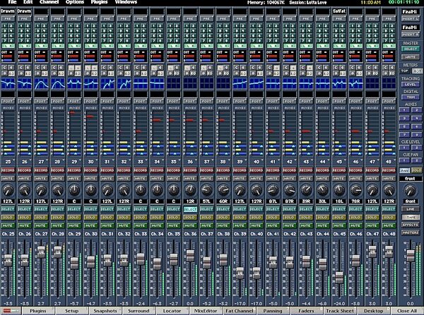 Mackie D8B Digital 8-Bus Pro Recording Console, Bottom Meters