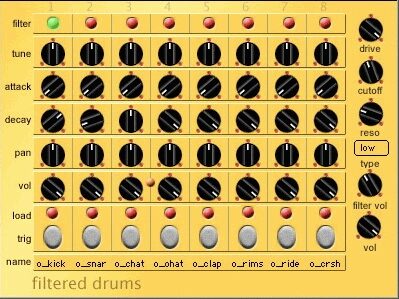 Cycling '74 Pluggo 3.1 VST MAS RTAS (Macintosh), Synth - Filtered Drums
