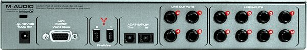 M-Audio Firewire 1814 Audio/MIDI Interface (Macintosh and Windows), Rear View