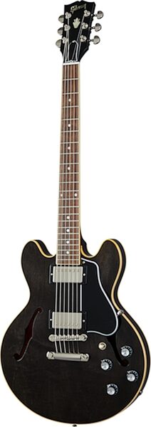 Gibson ES-339 Gloss Electric Guitar (with Case), Transparent Black, Action Position Back