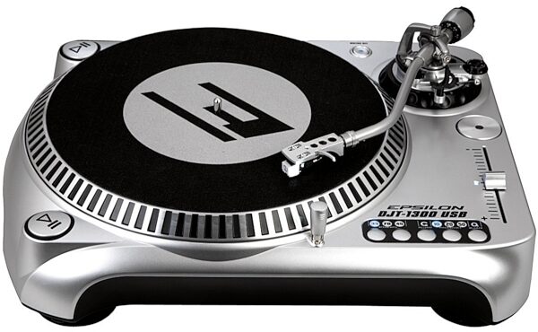 Epsilon DJT-1300 Direct-Drive USB DJ Turntable, Silver