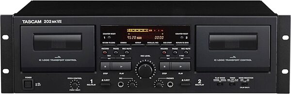 TASCAM 202 MK VII Double Cassette Deck (with USB), New, Action Position Back