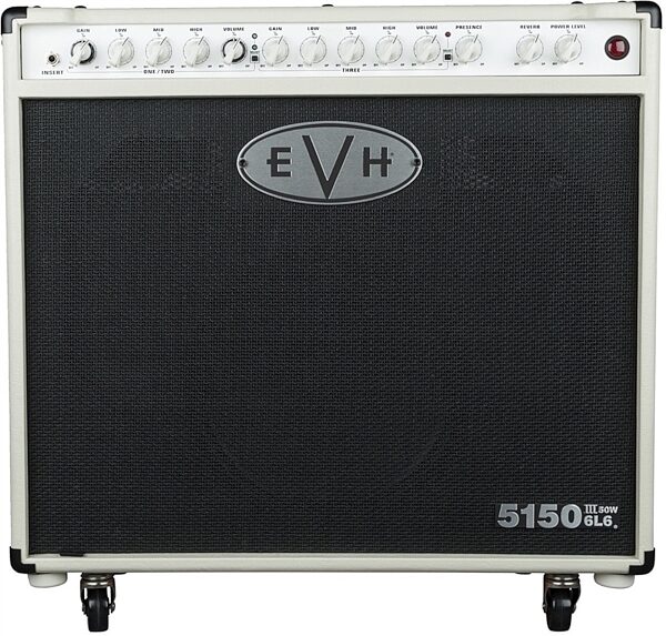 EVH Eddie Van Halen 5150III 6L6 Guitar Combo Amplifier (50 Watts, 1x12"), Ivory, Main