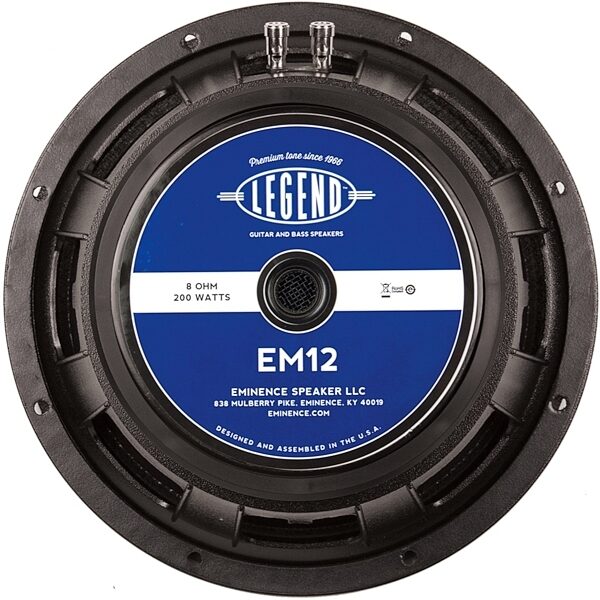 Eminence Legend EM12 Guitar Speaker (200 Watts, 12"), New, Main