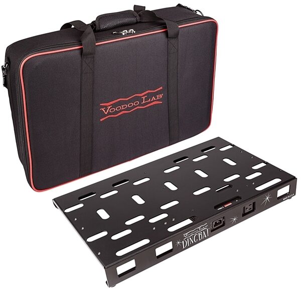 Voodoo Lab Dingbat Medium Pedalboard with Bag, With Pedal Power Plus 2 Power Supply, Main