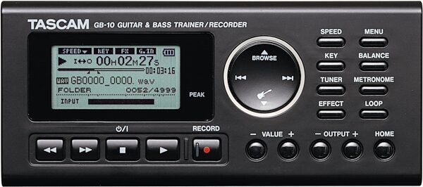 TASCAM GB-10 Guitar and Bass Trainer with Recorder, New, Action Position Back