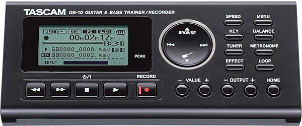 TASCAM GB-10 Guitar and Bass Trainer with Recorder, New, Top Front