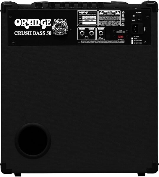 Orange Crush Bass 50 Bass Combo Amplifier (50 Watts, 1x12"), Black, Black 3
