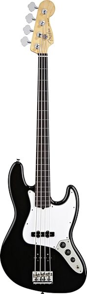 Fender American Standard Jazz Fretless Electric Bass, Rosewood Fingerboard with Case, Black