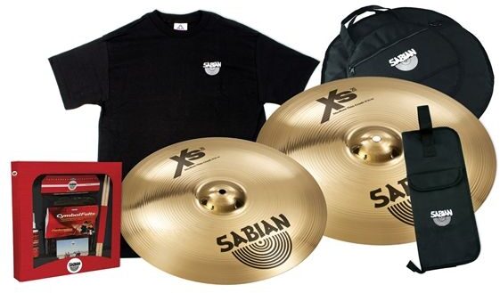Sabian XS20 Medium Thin Crash Cymbal Package, Cymbal Bag and Gift Pack