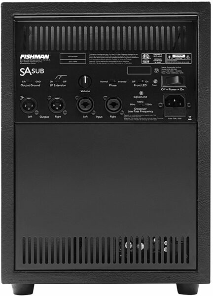Fishman SA Powered Subwoofer for SA330x (300 Watts, 1x8"), Back