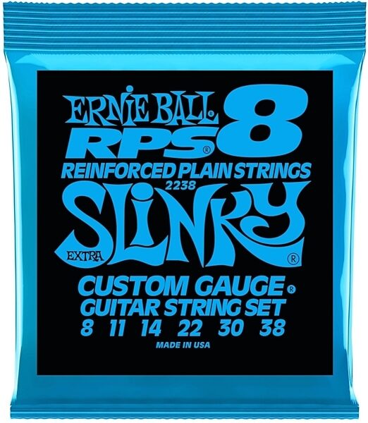 Ernie Ball Extra Slinky RPS Nickel Wound Electric Guitar Strings (8-38 Gauge), New, Main
