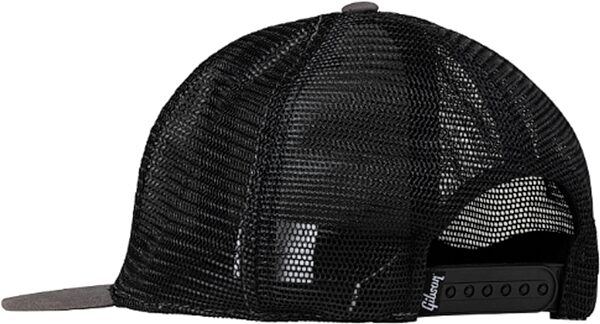 Gibson Charcoal Trucker Snapback Hat, New, Action Position Back