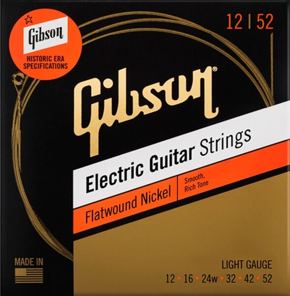 Gibson Flatwound Electric Guitar Strings, Light, Action Position Back