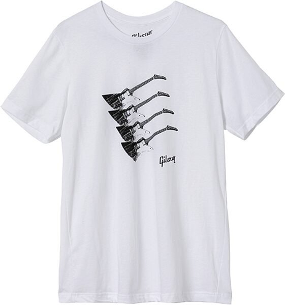 Gibson Four Explorers Tee Shirt, White, XS, Action Position Back
