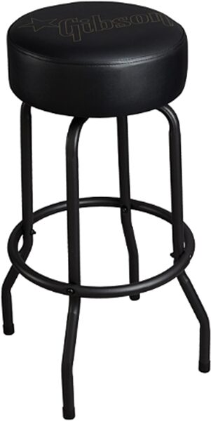 Gibson Premium Star Logo Playing Stool, Black, Tall, Warehouse Resealed, Action Position Back