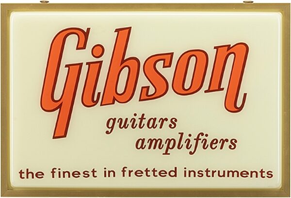 Gibson Vintage Lighted Sign Guitars and Amplifiers, New, Action Position Back