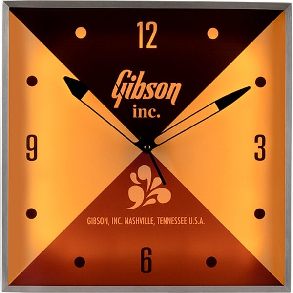 Gibson Vintage Lighted Wall Clock, Gibson Inc, Action Position Back