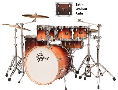 Gretsch CMT-E825 Catalina Maple 5-Piece Drum Shell Kit, Satin Walnut Fade