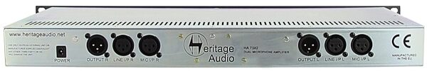Heritage Audio HA-73X2 Elite Series Dual Microphone Preamplifier, New, Back