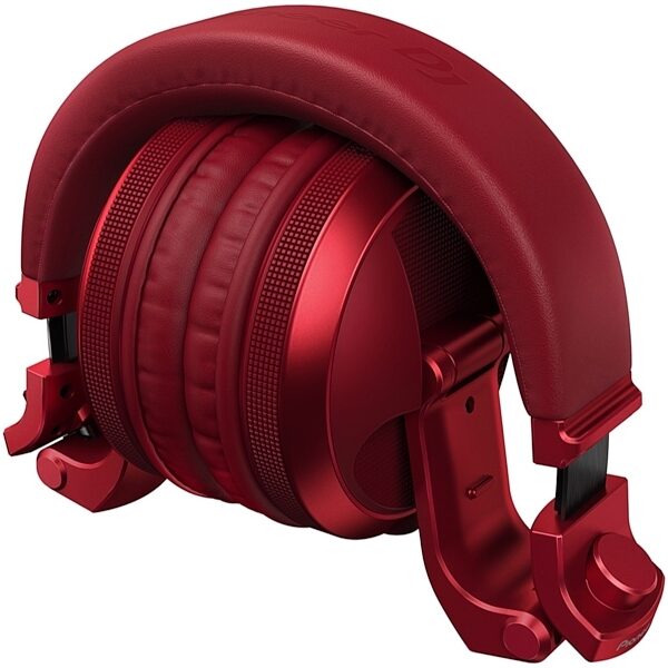 Pioneer DJ HDJ-X5BT Wireless Bluetooth DJ Headphones, Red, Folded