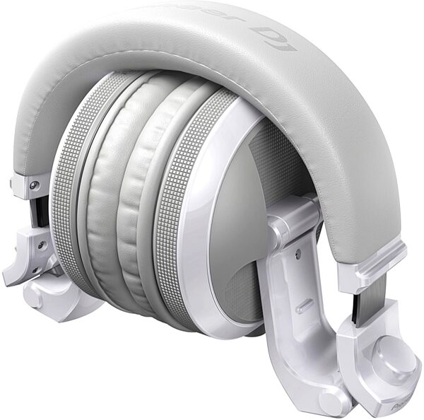 Pioneer DJ HDJ-X5BT Wireless Bluetooth DJ Headphones, White, Folded