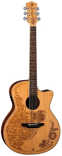 Luna Henna Oasis Spruce Top Acoustic-Electric Guitar, Main