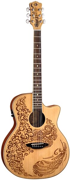 Luna Henna Paradise Spruce Acoustic-Electric Guitar, Main