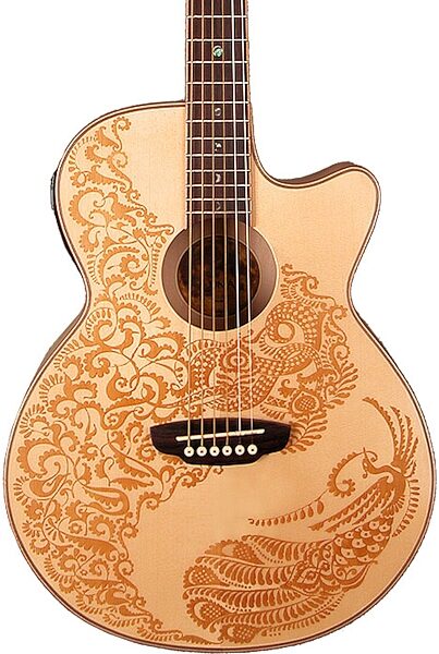 Luna Henna Paradise S Acoustic-Electric Guitar, Body