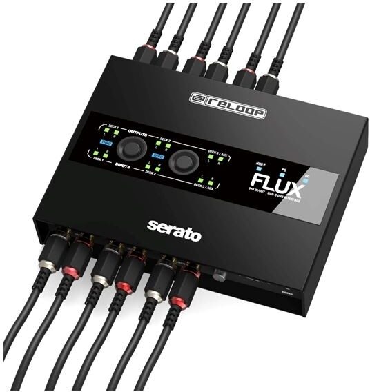 Reloop Flux 6x6 In/Out USB-C DVS Interface for Serato DJ Pro, New, Action Position Back