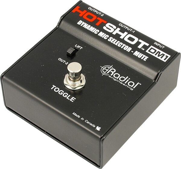 Radial Hot Shot DM1 Microphone Switcher Pedal, New, Angle
