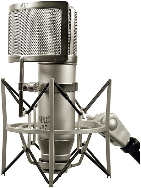 MXL V87 Low-Noise Condenser Microphone, Pop Filter and Shockmount