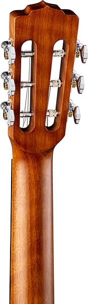 Luna High Tide Grand Concert Classical Acoustic-Electric Guitar, New, Rear detail Headstock