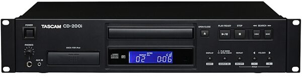TASCAM CD200i Rackmount CD Player with iPod Dock, Front