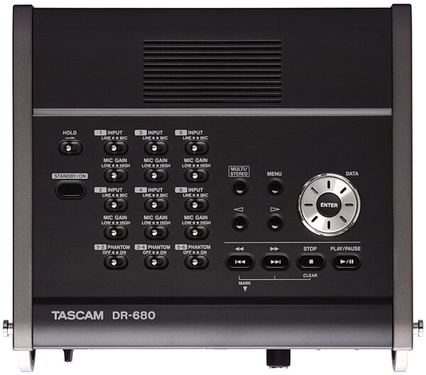 TASCAM DR680 8-Track High-Resolution Portable Recorder, Top