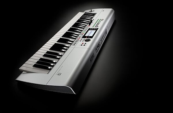 Korg i3 Music Workstation Arranger Keyboard, 61-Key, Silver, Detail