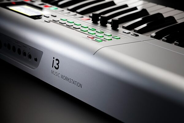 Korg i3 Music Workstation Arranger Keyboard, 61-Key, Silver, Detail